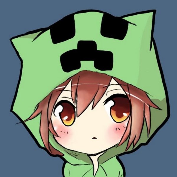 Minecraft anime Creeper Чиби