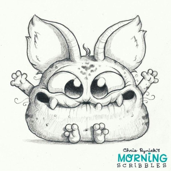 Монстрики для срисовки карандашом