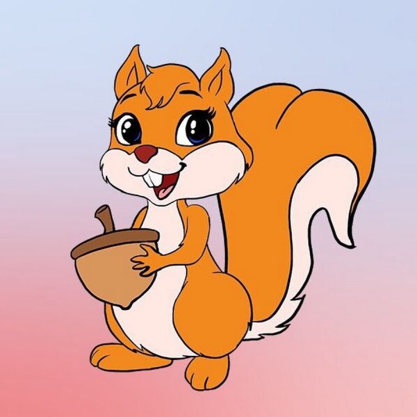 Белка из мультика