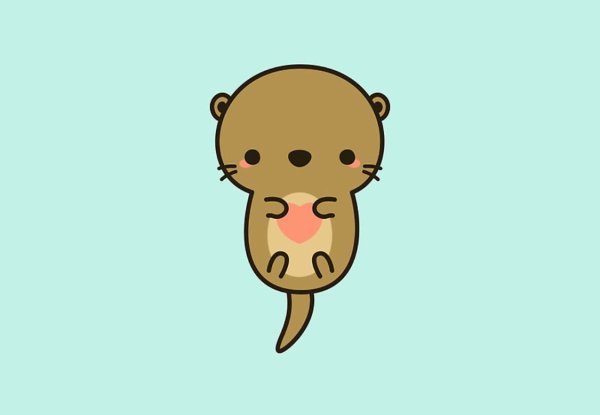 Милые Каваи выдра