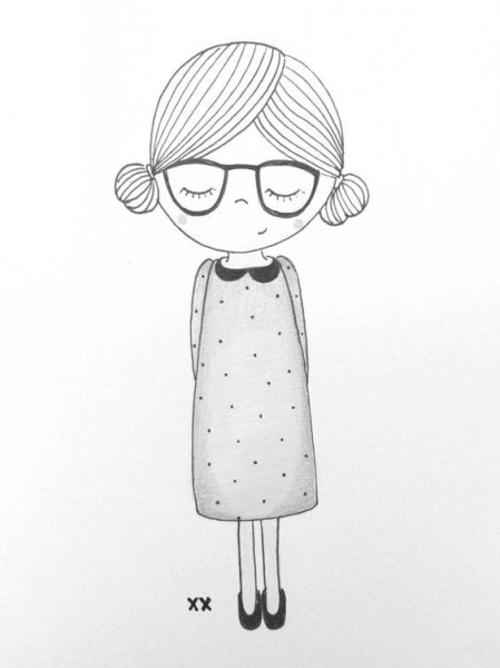 Рисунки для срисовки легкие для девочек