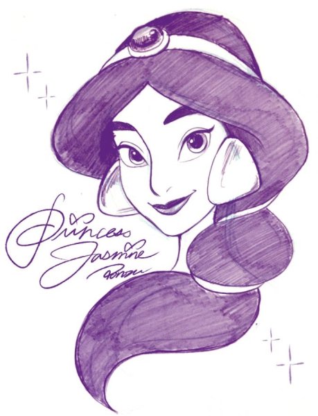 Жасмин принцесса Дисней арт