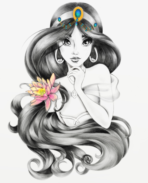 Жасмин тату Дисней