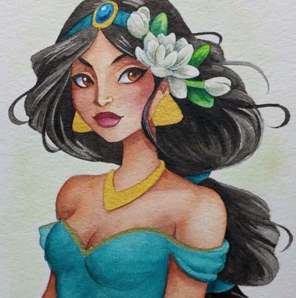 Портрет Жасмин карандашом