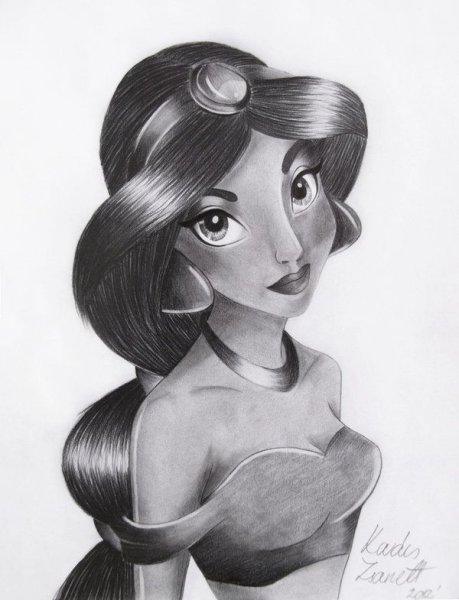 Принцесса рисунок карандашом