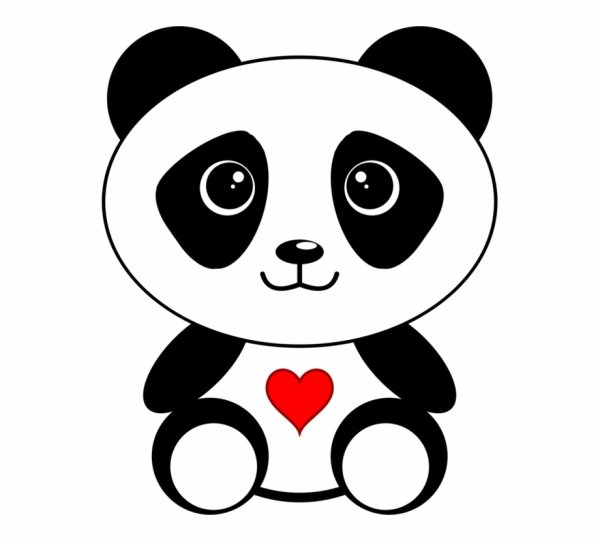 Панда рисунок