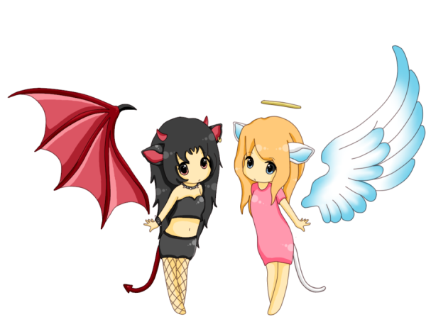 Аниме Чиби ангел и демон