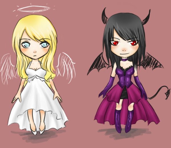 Аниме Чиби ангел и демон