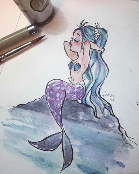 Русалки красивые мультяшные