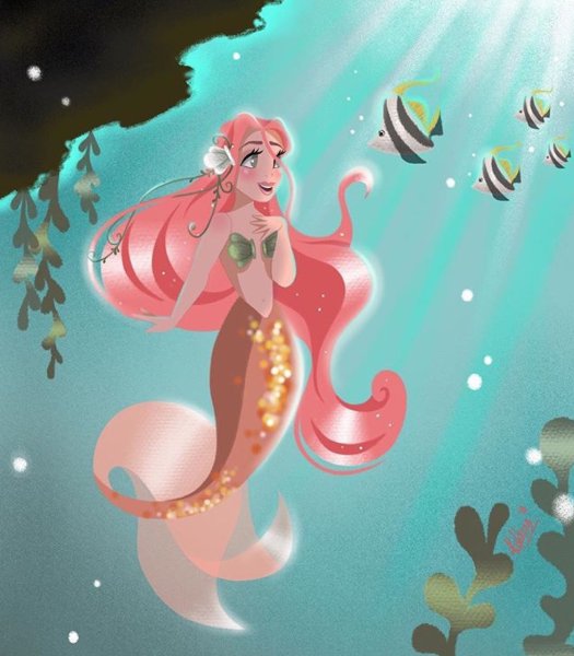 Русалки арт мультяшные