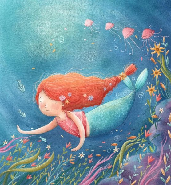 Русалка рисунок