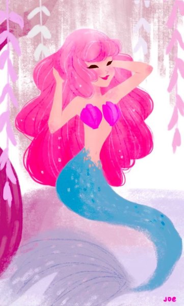 Русалки арт мультяшный