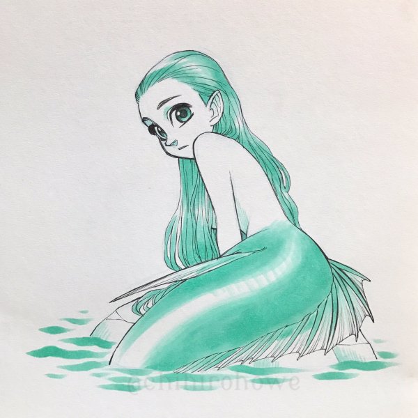 Милые русалки для срисовки