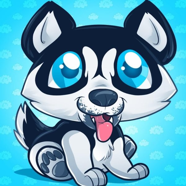 Мультяшная хаски