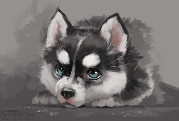 Милый щенок арт