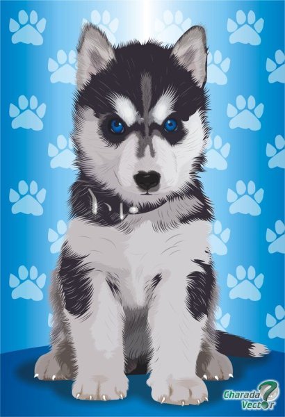 Хаски мультяшка