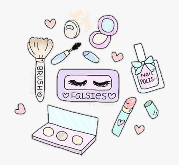 Милая нарисованная косметика
