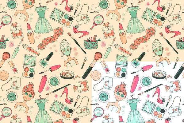 Косметика для срисовки для бумажных сюрпризов