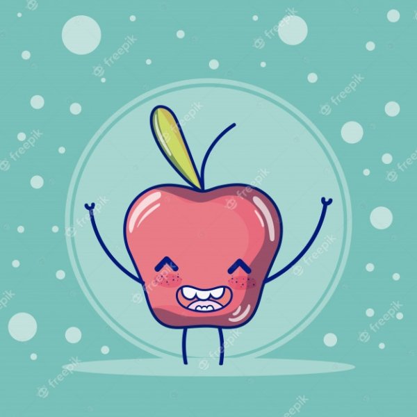 Яблоко для срисовки милое