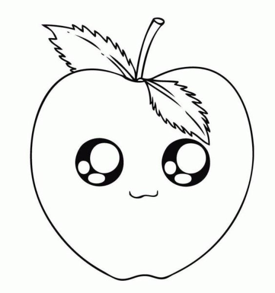 Рисунки для срисовки фрукты легкие