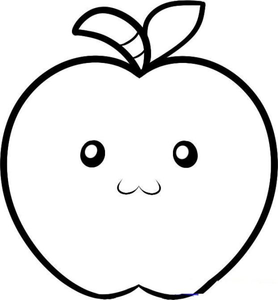 Раскраска фрукты с глазами