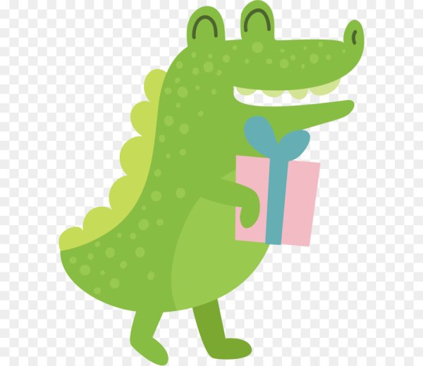 Крокодил на прозрачном фоне