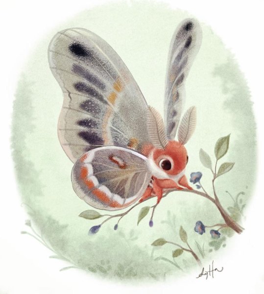 Милый мотылек арт