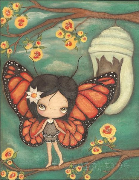 Куколка бабочки арт