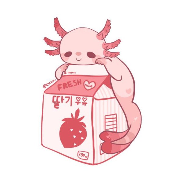 Аксолотль Чиби арт