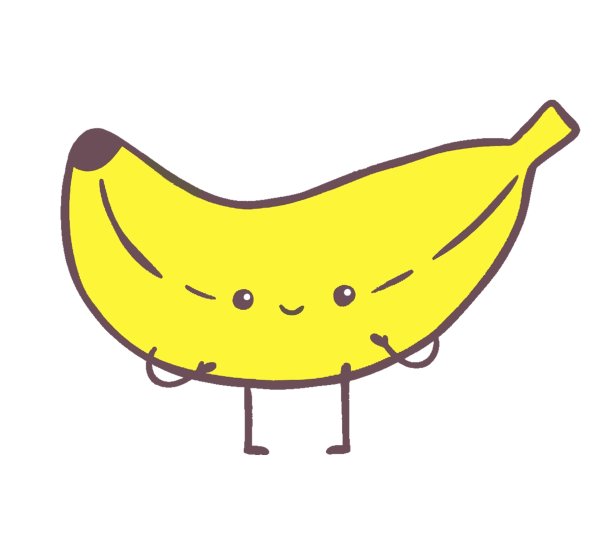 Банан мультяшный милый