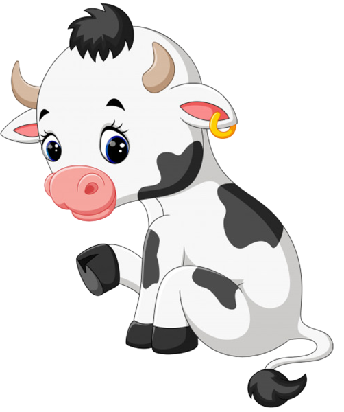 Теленок мультяшный