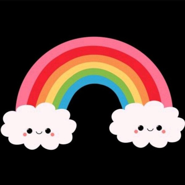 Милое облако с радугой