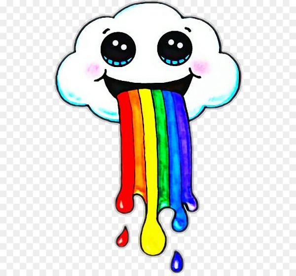 Облако с радугой изо рта