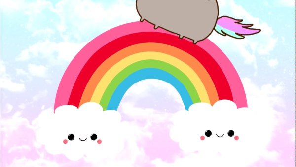 Милые радуги с глазками