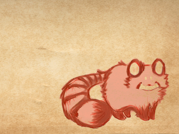 Красная Панда арт Минимализм