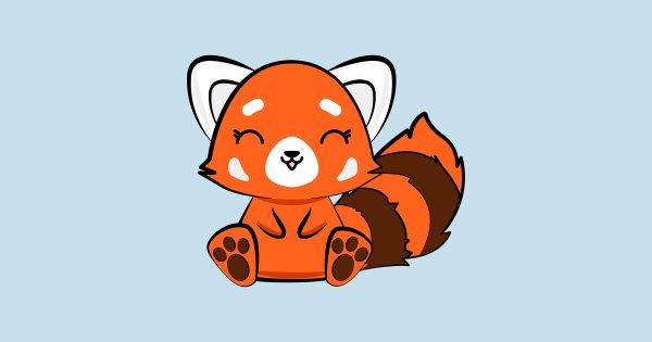 Красная Панда аниме Каваи