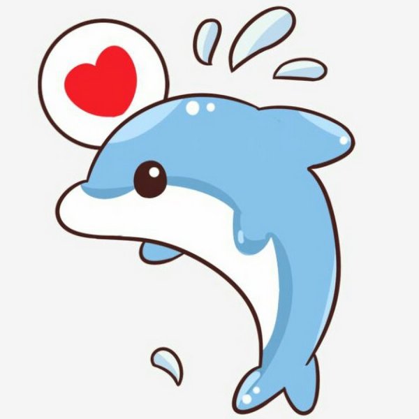 Милые дельфинчики Стикеры
