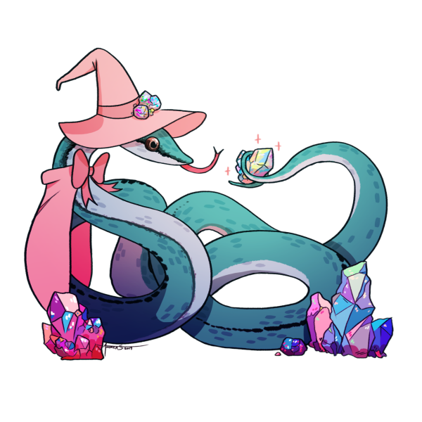 Змея арт милый