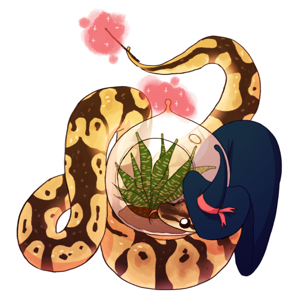 Королевский питон милый арт