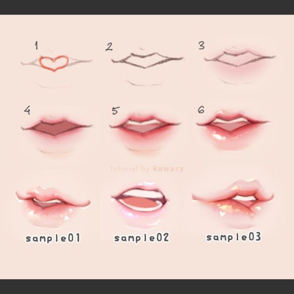 Стилистика рисования губ