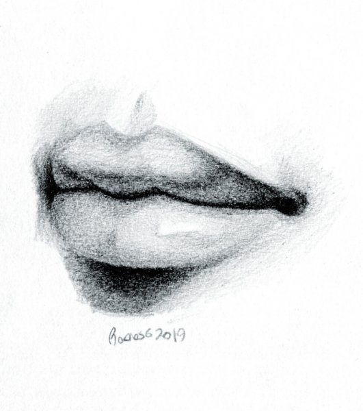 Губы розовые нарисованные