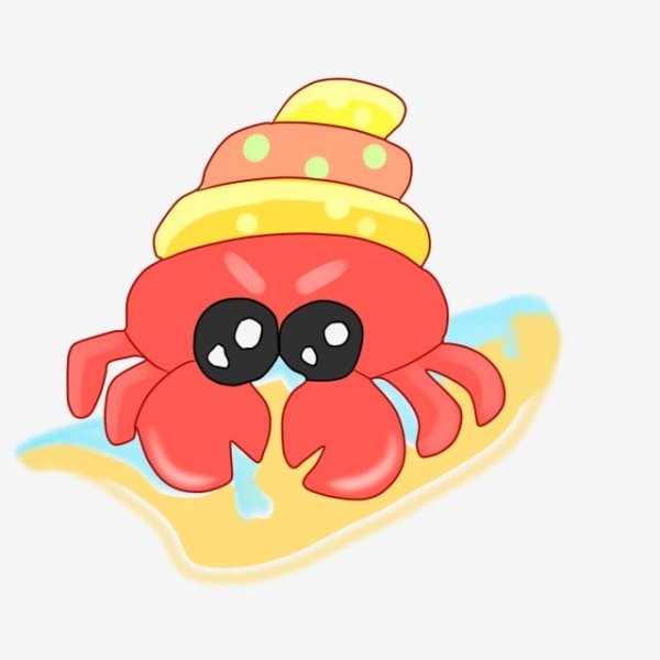 Крабик для рисования милый