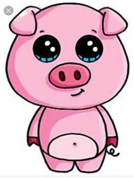 Свинка акварель