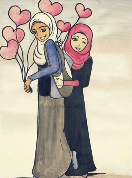 Муслим хиджаб аниме