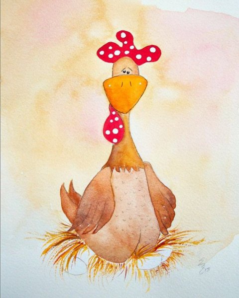 Пасхальная Курочка иллюстрация