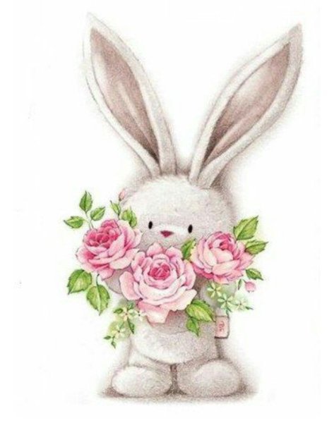 Зайчик с цветочком