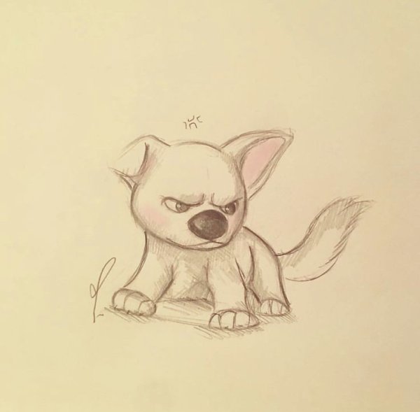 Милые животные карандашом