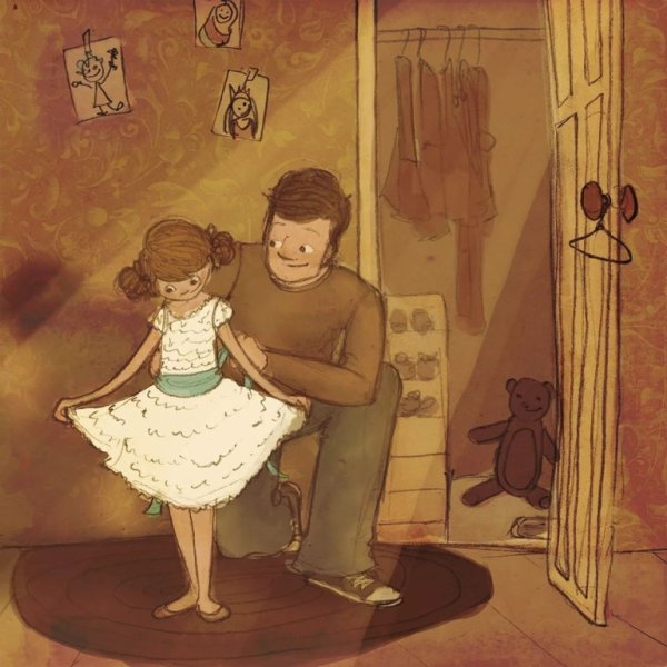 Отец и дочь арт