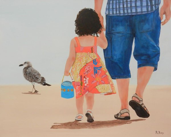 Отец и дочь живопись