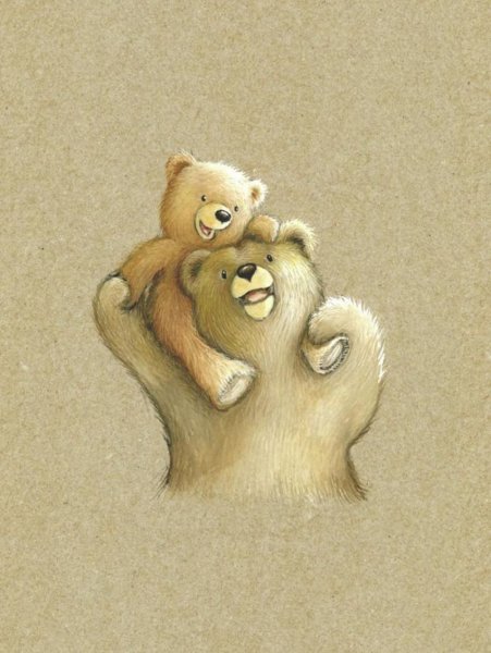 Мишка обнимает мишку